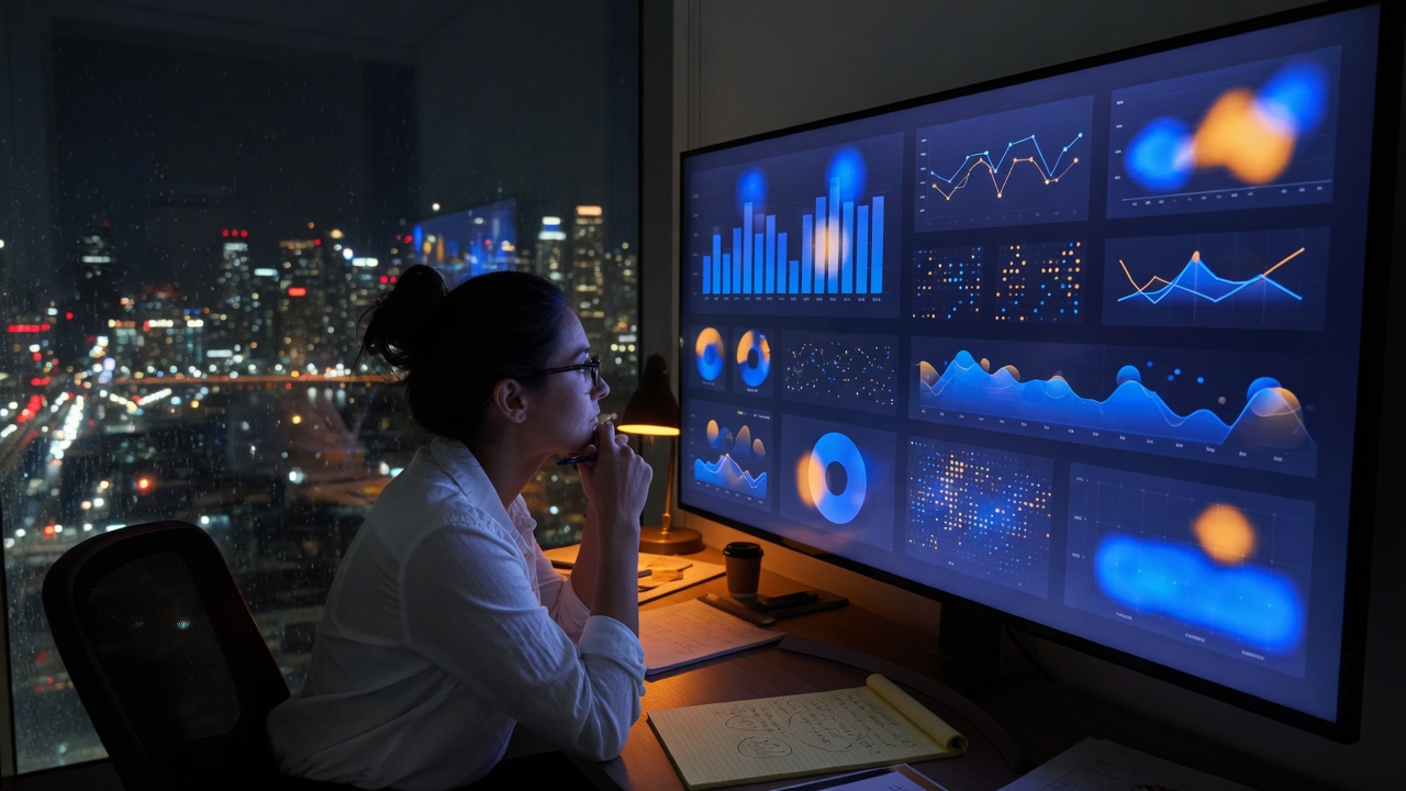 Campaign team reviewing messaging results on a dashboard.