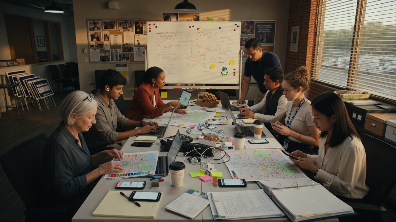 Team working data, knowledge, and registration tracks at the same table.